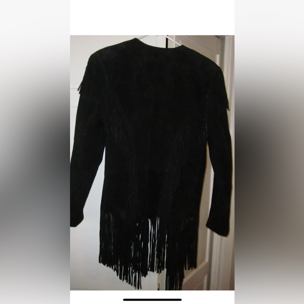 Vintage Leather Fringe Jacket‎ M